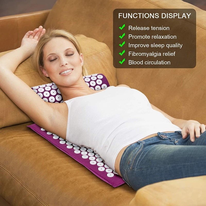 Yoga Acupressure Mat and Pillow Set view 4
