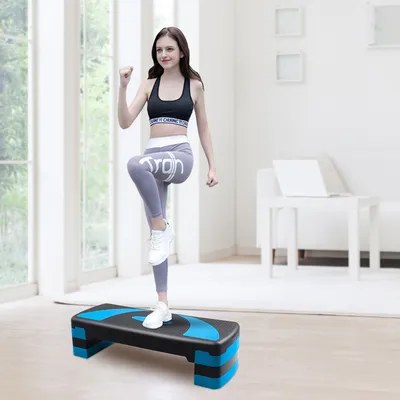 Adjustable Aerobic Step Platform Fitness Exercise Stepper view 3