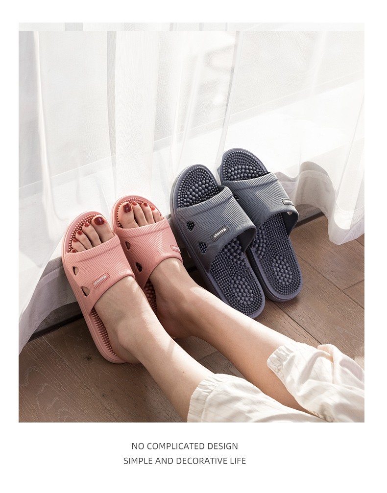 New Massage Slippers Men Women Home Bathroom Non-slip Breathable Foot Acupoin... view 2
