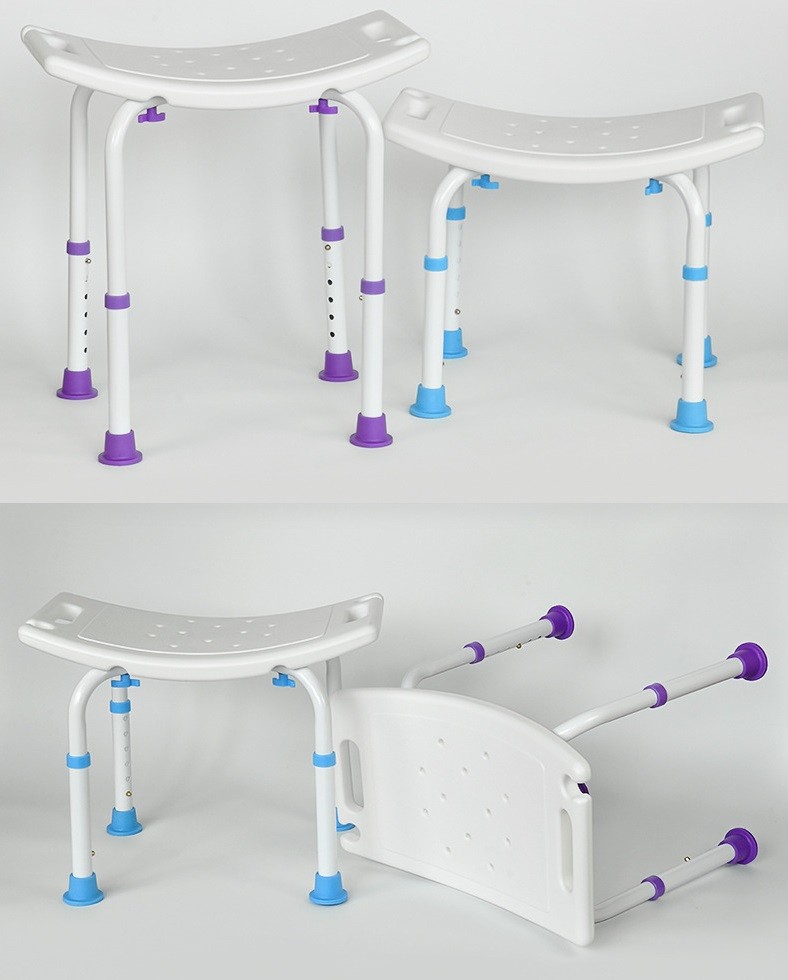 Wholesale Tool-Free Assembly Height Adjustable Comfortable Bathroom Plastic S... view 4