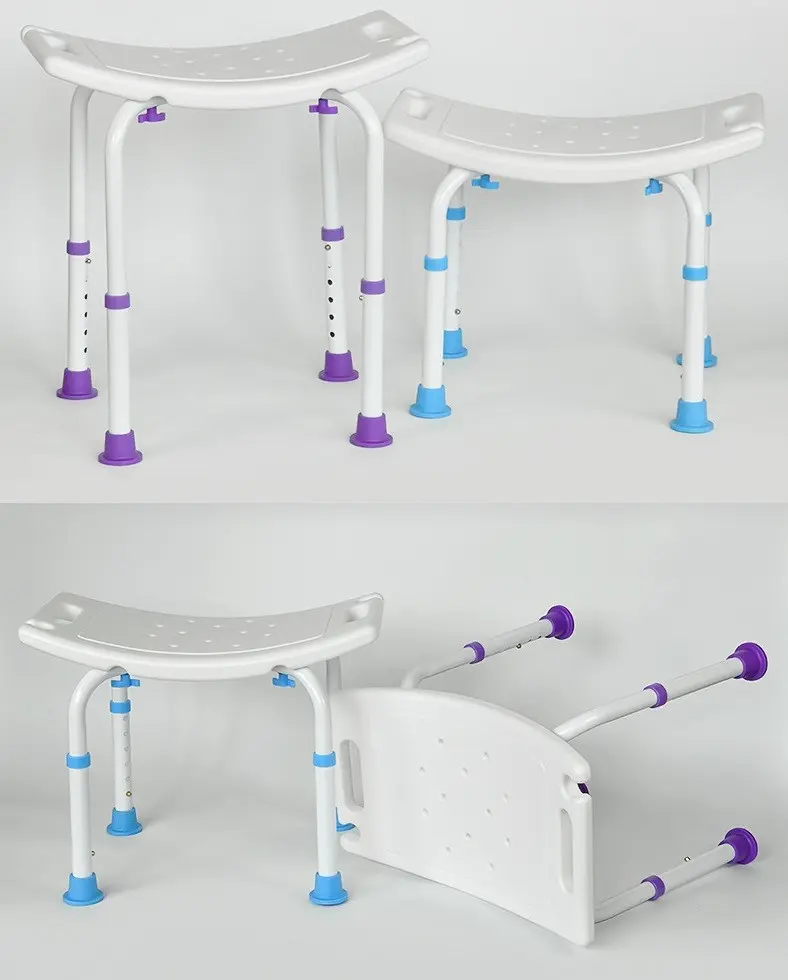Wholesale Tool-Free Assembly Height Adjustable Comfortable Bathroom Plastic S... view 4