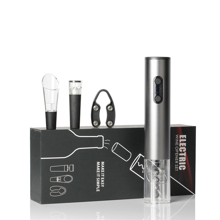 Electric Wine Opener Set with Foil Cutter and Charging Base view 2