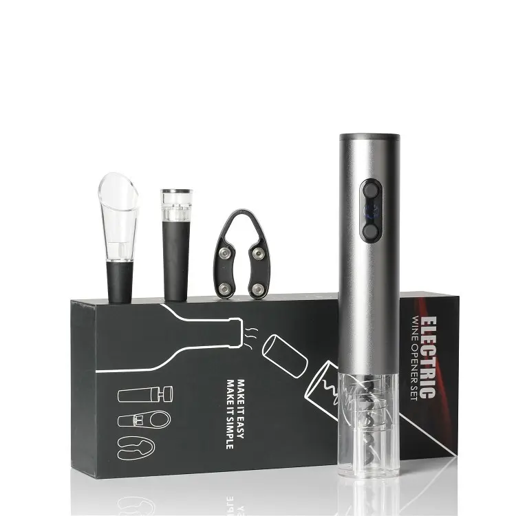 Electric Wine Opener Set with Foil Cutter and Charging Base view 2