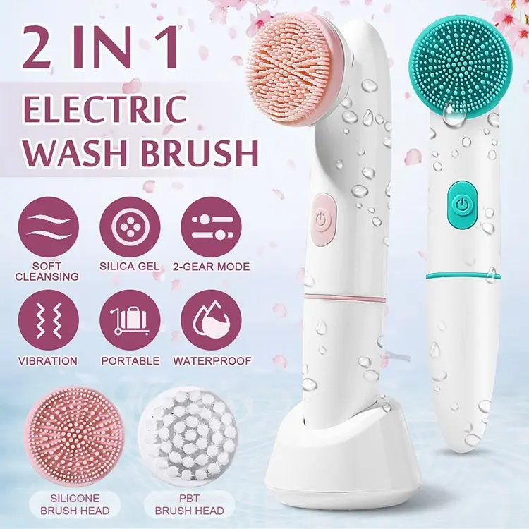 2 in 1 Electric Facial Cleansing Brush