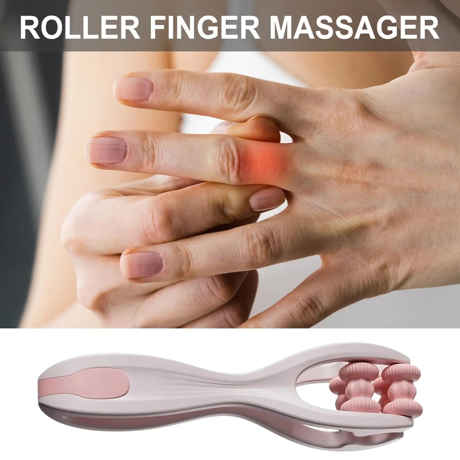 Finger Roller Massage Tool Hand Massager Roller Palm & Wrist Relief Double Ro... view 2