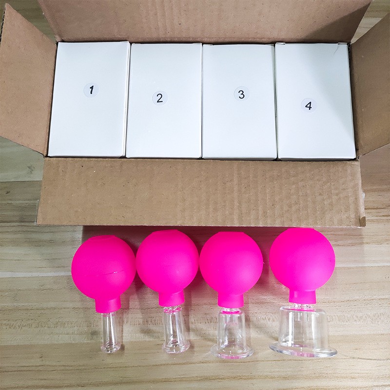4in1 Glass Cupping Set Glass Silicone PVC Cupping Cups Massage Vacuum Suction... view 4