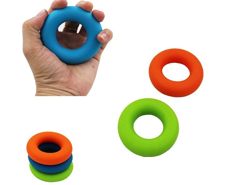Hand Grip Strengthener 3 Level 30/40/50Lbs Silicone Rings Fingers Forearms Ex... view 3