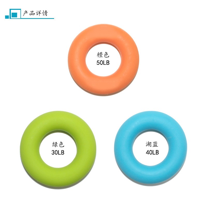 Hand Grip Strengthener 3 Level 30/40/50Lbs Silicone Rings Fingers Forearms Ex... view 4