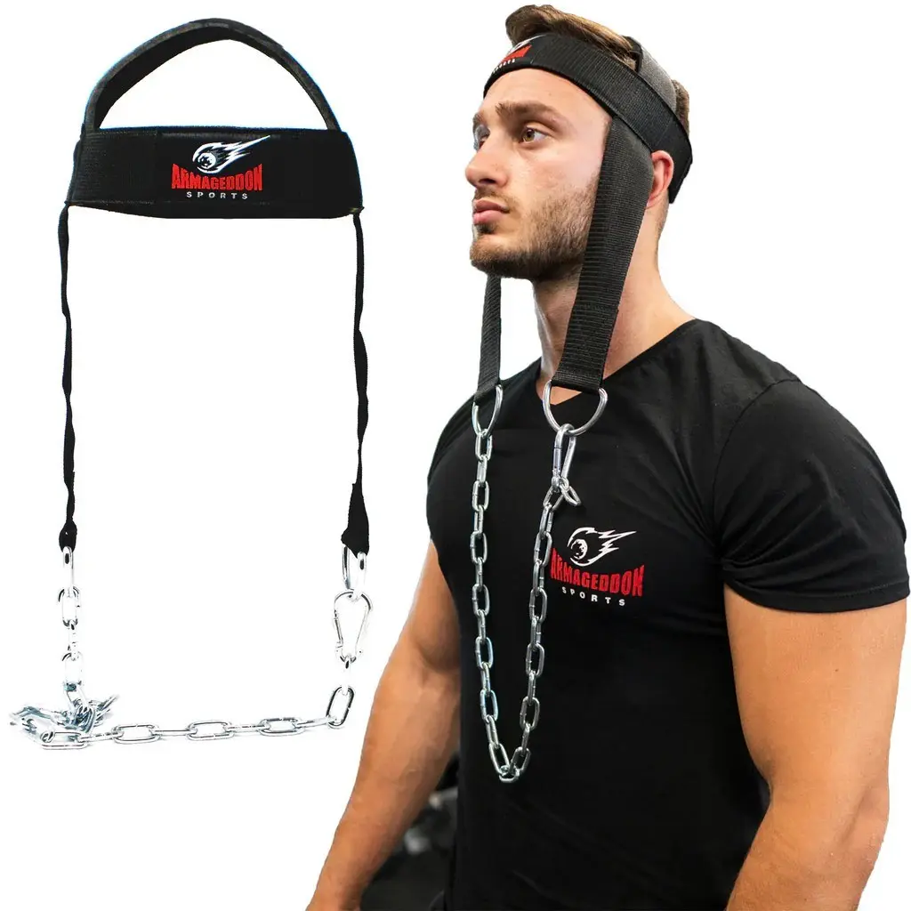 Neck Harness Trainer Weight Lifting Head Strengthening Strap view 3