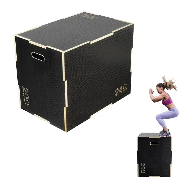 3-in-1 Wooden Plyometric Jump Box Fitness Training Plyo Box view 2