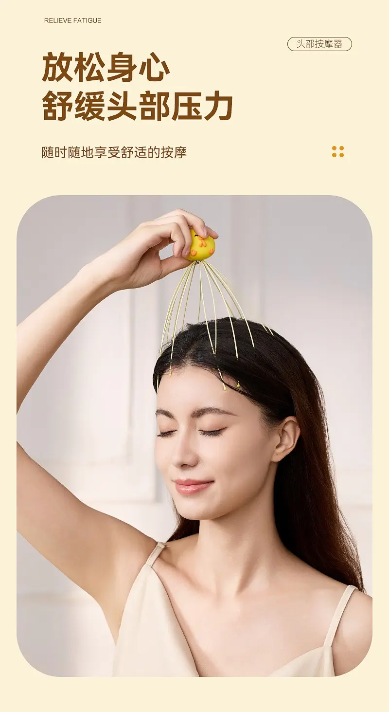 Scalp Massager Tool for Head Massager-Scratcher&Stress Reliever-Массажер для ... view 3