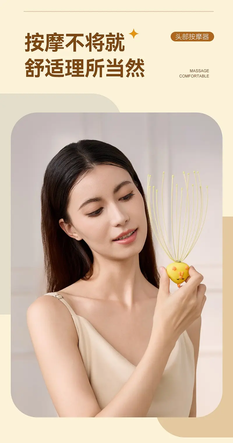 Scalp Massager Tool for Head Massager-Scratcher&Stress Reliever-Массажер для ... view 4