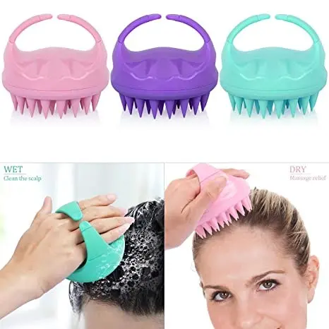 Hair Scalp Massager Shampoo Brush Silicone Head Washer Brush Handheld Shower ... view 2