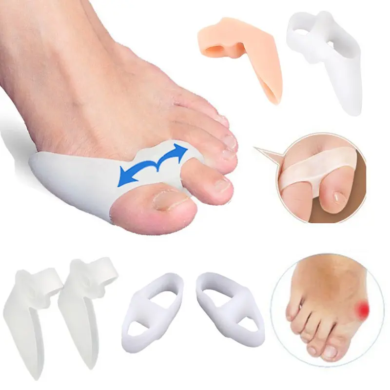 2PCS Silicone Gel Thumb Corrector Bunion Foot Toe Hallux Valgus Protector Sep... view 2