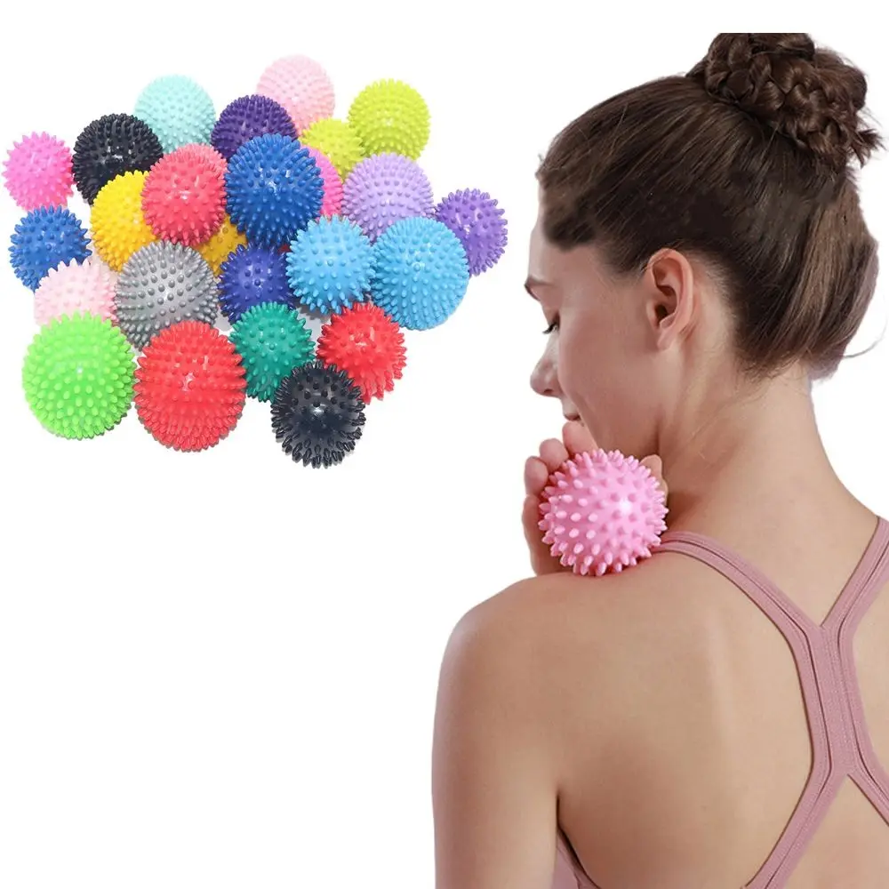 Durable PVC Spiky Massage Ball Trigger Point Sport Fitness Hand Foo...