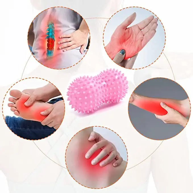 Peanut Shape PVC Hard Spiky Massage Ball Trigger Point Deep Tissue Massaging ... view 3